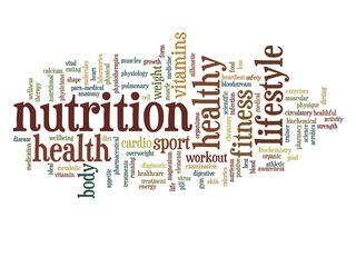 Conceptual health word cloud