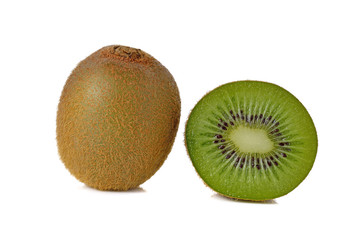 closeup kiwi fruit on white background