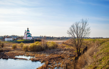 View of the church in Suzdal. "Golden Ring" of Russia