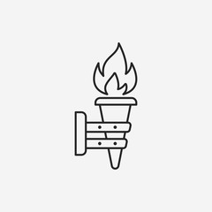 Torch line icon