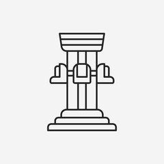 amusement park drop tower line icon