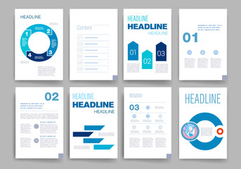 Templates. Design Set of Web, Mail, Brochures. Mobile