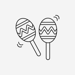 agogo bell line icon