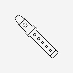 flute line icon