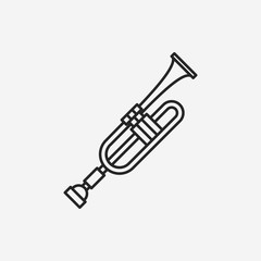 trumpet line icon