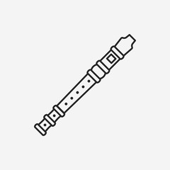 flute line icon