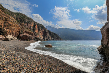 Corse, plage de Bussaglia, Serriera