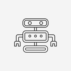 Obraz premium robot line icon