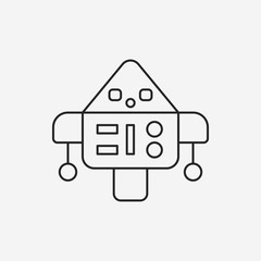 robot line icon
