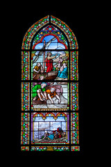 Vitraux de l'église saint Méen, Cancale, Ile et Vilaine, Bretagne, France