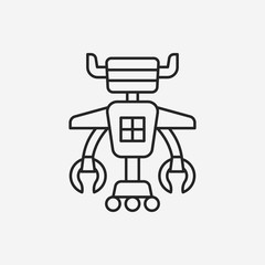 robot line icon