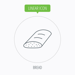 Bread icon. Natural food sign.