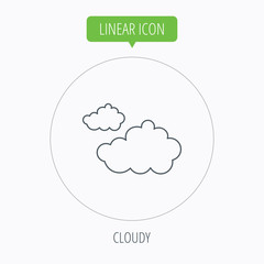 Cloudy icon. Overcast weather sign.