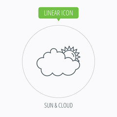Sunny day icon. Summer sign.