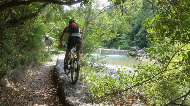 In bicicletta sul fiume