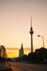 Berlin at the sunrise