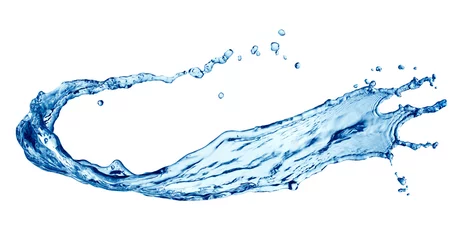 Foto auf Acrylglas Wasser Spritzwasser isoliert auf weißem Hintergrund