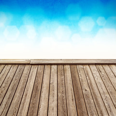 Empty Wooden Deck