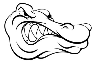 Alligator or crocodile mascot
