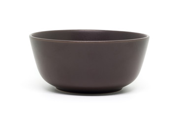 Empty brown bowl