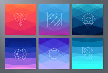 Templates. Design Set of Web, Mail, Brochures. Mobile