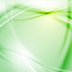 Fototapeta premium Green folder swoosh line abstract background