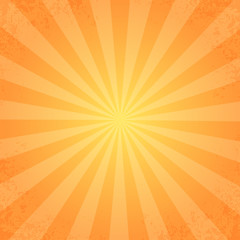 retro rays orange background