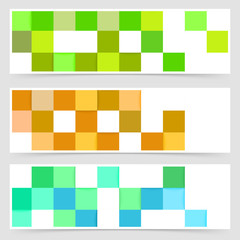 Tile color mania abstract header collection