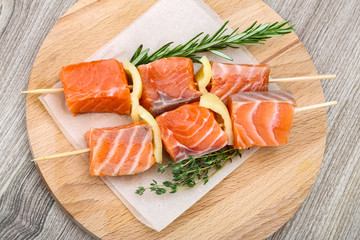 Salmon skewer