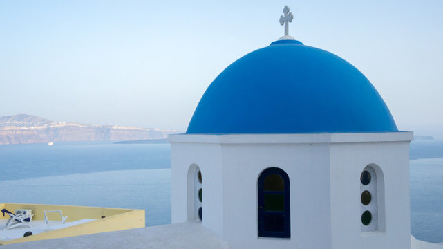 Santorini typical church