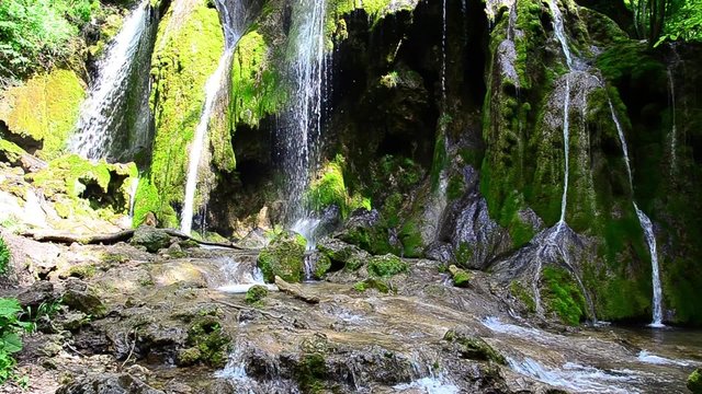 Waterfall on mountain