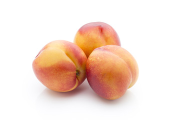 Peach on the white isolatd background.
