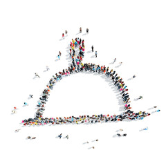 people in the shape of Cloche.