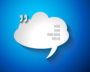 Quotation Mark Frame with Flat style and space for text.