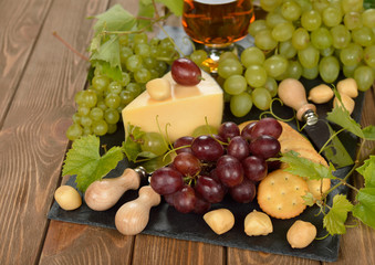Grapes and cheese
