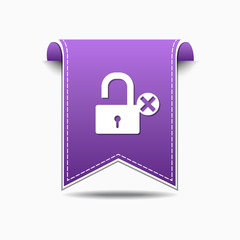 Unlock Violet Vector Icon Design