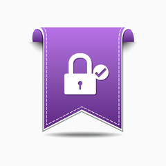 Protected Violet Vector Icon Design