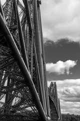 Forth bridge black and white.