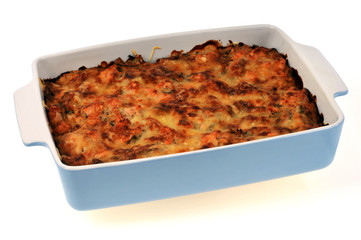 Plat de lasagnes gratinées