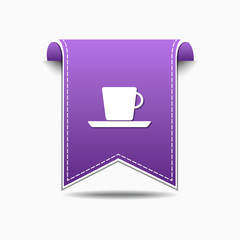 Mug Sign Violet Vector Icon Design