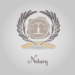 Template vector logo for legal, notary organization.