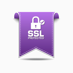 SSL Protected Violet Vector Icon Design