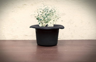 Water Splash from Man Hat-Fresh and Creative Ideas Explosion Concept