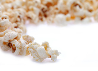 Popcorn isolated on white