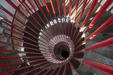 Snail stairs Ljubljana' s Castle, Slovenia