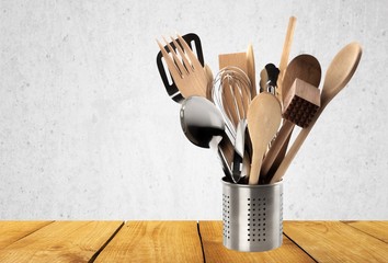 Kitchen Utensil, Cooking Utensil, Wooden Spoon.