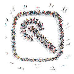 people in the shape of a magic wand.