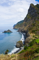 Vistas de la costa en Madeira
