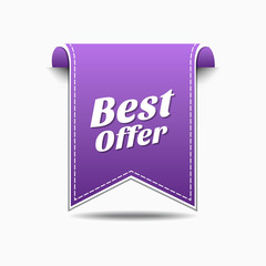Best Offer Violet Vector Icon Design