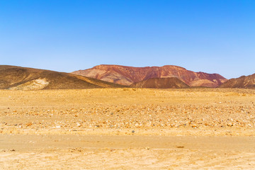 Sahara desert landscape in Sudan near Wadi Halfa.